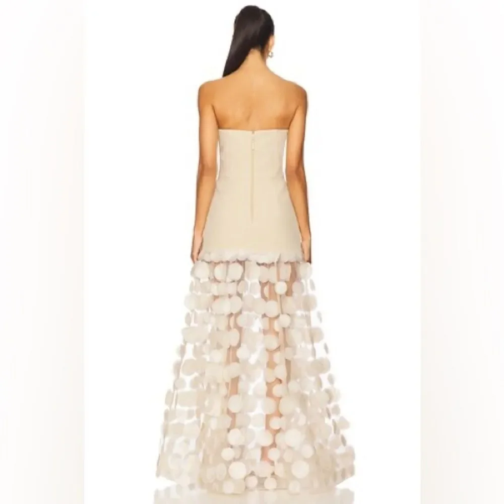 NWOT BRONX AND BANCO HARPER STRAIGHT DRESS in Cream Strapless Wedding Gown - Picture 6 of 16